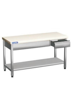 Wooden top, with bottom shelf and drawer, without up-stand (70) - ATR-19