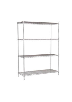 4 Katlı Tel Raf, S-S Dikmeli 53cm Derinlik İstif Rafı - AD-5391