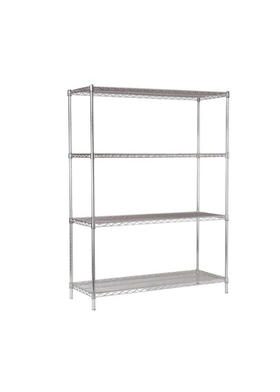 4 Katlı Tel Raf, S-S Dikmeli 61cm Derinlik İstif Rafı - AD-6191
