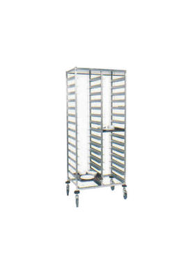 Kirli Servis Tepsi Arabası 40x28cm Tepsi İçin 30 Çift Raylı - KTA-30