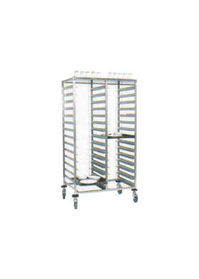 Kirli Servis Tepsi Arabası 53x37cm Tepsi İçin 30 Çift Raylı - MB102X
