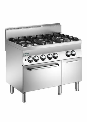 600 Series 6 Open Burner On Gas Oven - 110x65x87 cm - C6FG11G