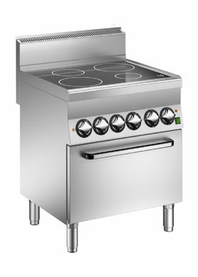600 Serisi Seramik Cam Yüzeyli 4 Pişirme Bölgeli Elektrikli Fırınlı Kuzine 70x65x87 cm - V6FEV7E