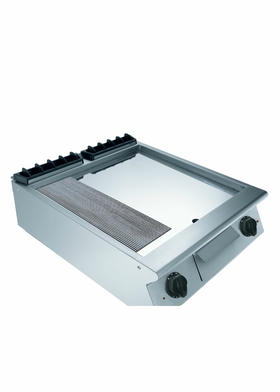 700 Serisi 2/3 Düz 1/3 Oluklu Pleytli Elektrikli Izgara - 80x73x25 cm - FT78EMCST