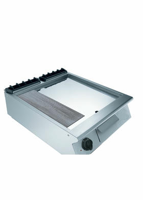 700 Serisi 2/3 Düz 1/3 Oluklu Pleytli Elektrikli Izgara - 60x73x25 cm - FT76EMCST