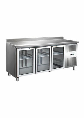 S2000 Tezgah Tip Cam Kapılı Soğuk Dolap - T-188-3CK - 188x60x85 cm